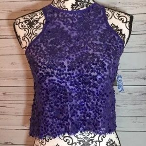 Free people purple sequin top